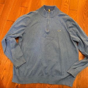 vineyard vines • blue quarter zip pullover